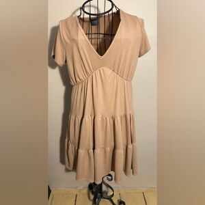 size medium womens dress SOFT tan  pretty